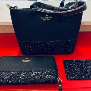 Beautiful Kate Spade Saffiano pve with Glitter